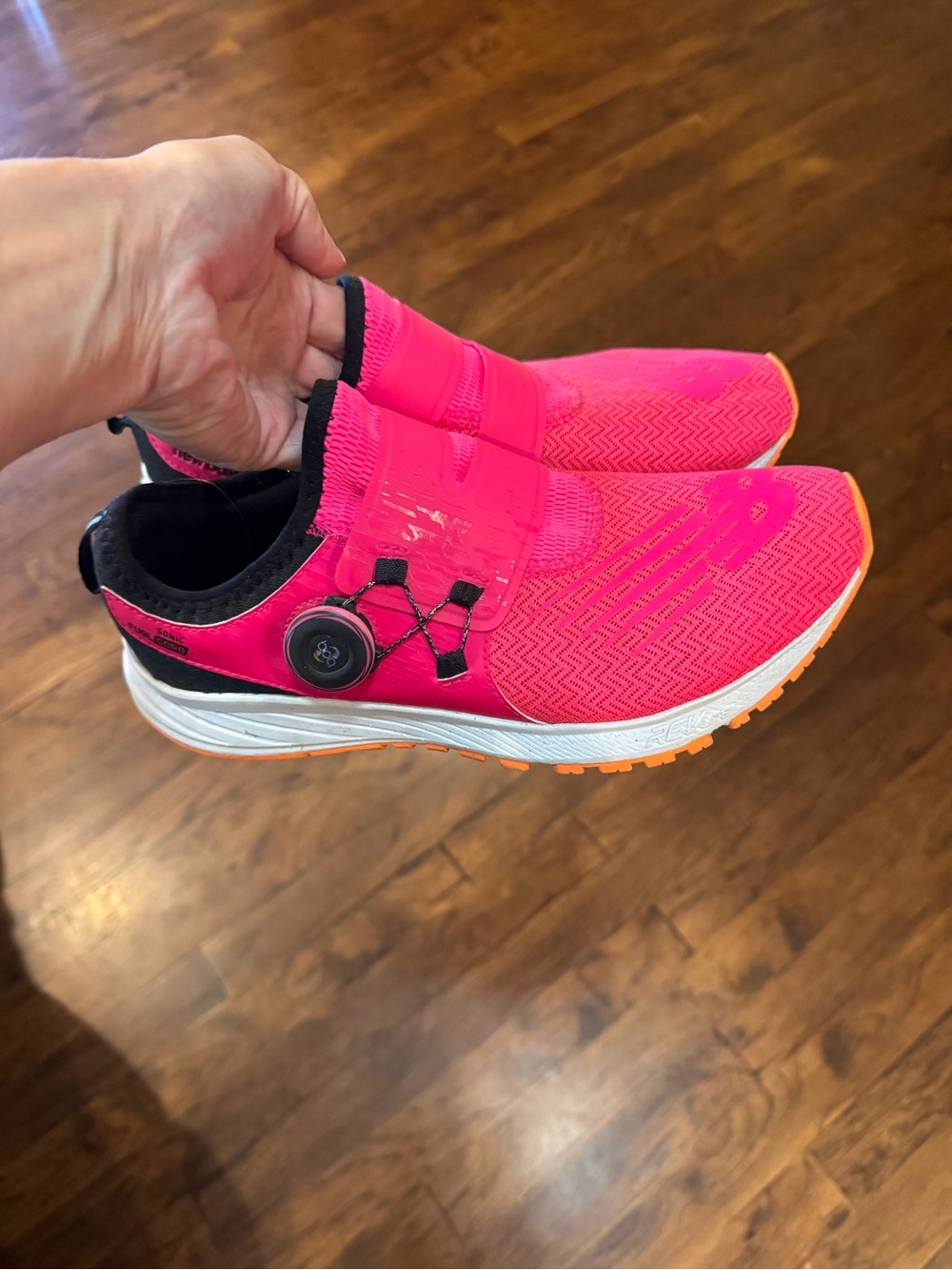 New Balance Womens Hot Pink Slip-On Sneakers with BOA Dial